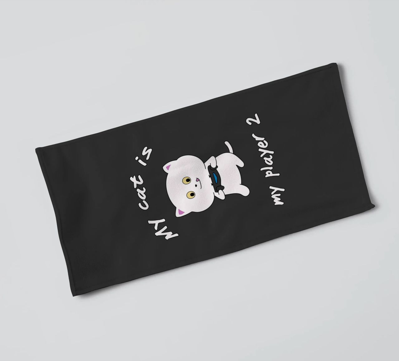 My cat is my player 2 towel by Loobs