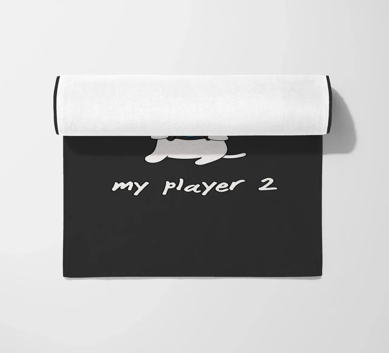 My cat is my player 2 beach towel by Loobs