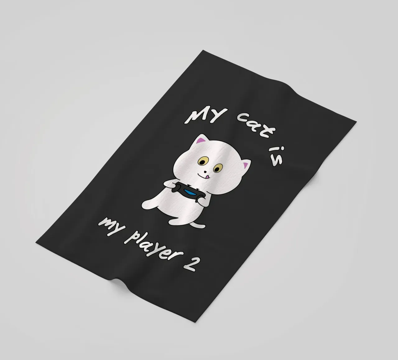 My cat is my player 2 beach towel by Loobs