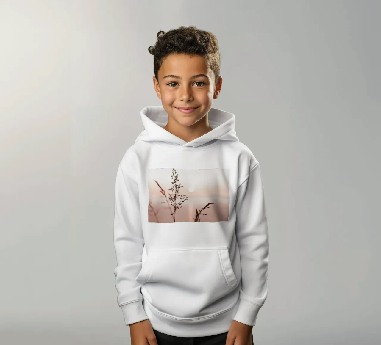 Grasses in the sunset - the tranquillity of nature kids hoodie by Whole©