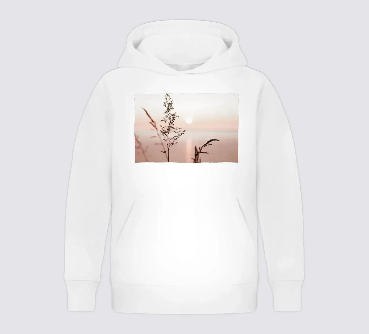 Grasses in the sunset - the tranquillity of nature kids hoodie by Whole©