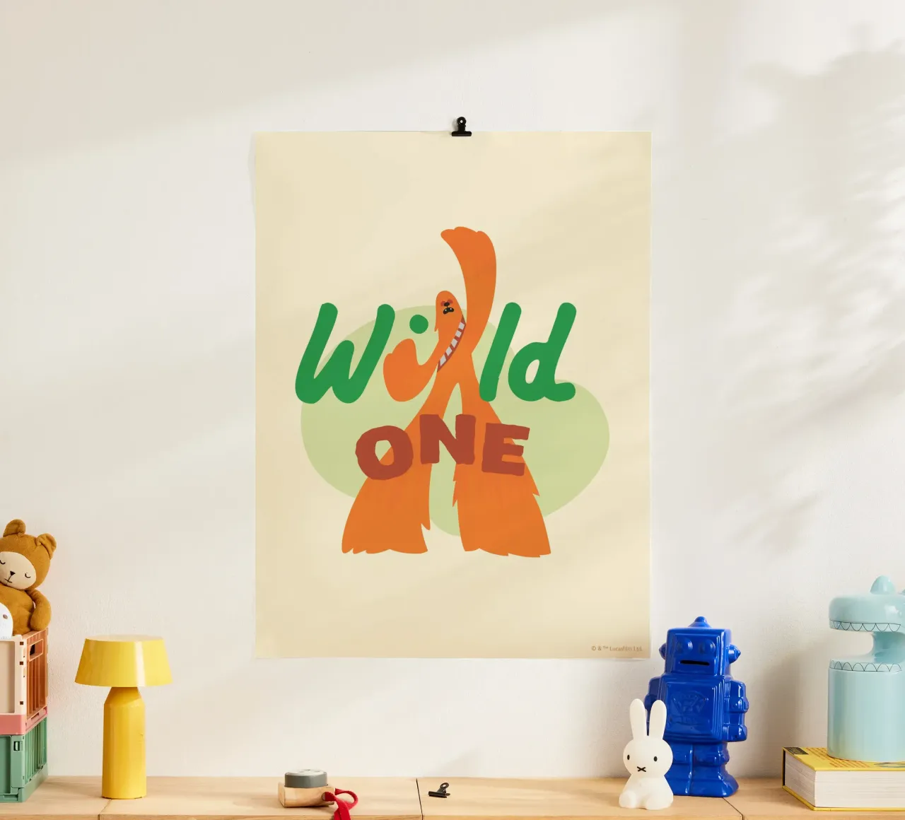 CHEWBACCA - WILD ONE poster con telaio in alluminio da Star Wars