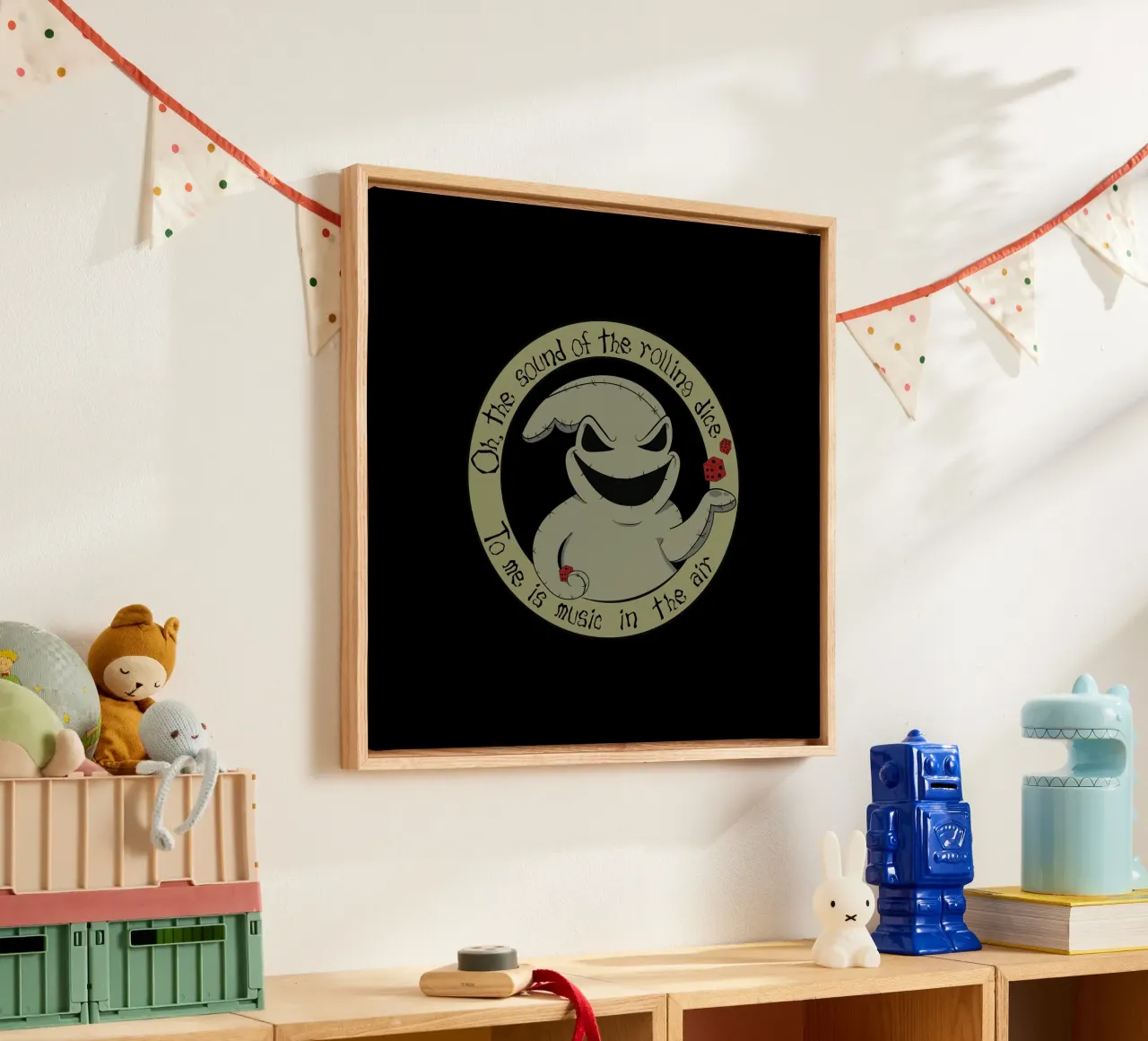 Oogie Boogie Man tela con Cornice a cassetta da Loobs