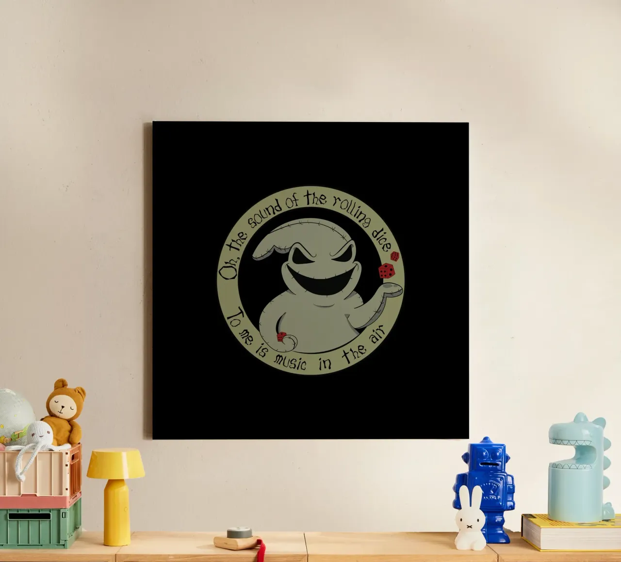 Oogie Boogie Man tela con Cornice a cassetta da Loobs