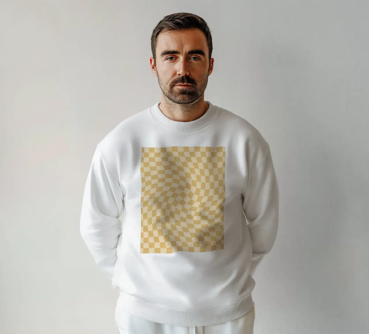 Checkerboard - Mustard Twist felpa da Galaxy Eyes