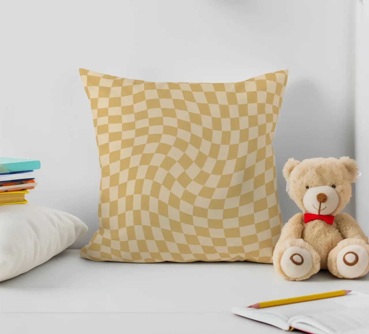 Checkerboard - Mustard Twist cuscino da Galaxy Eyes