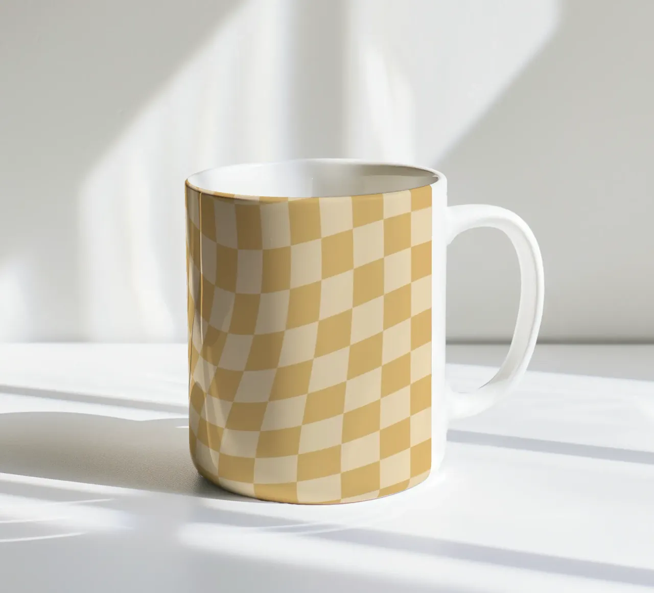 Checkerboard - Mustard Twist tazza in ceramica da Galaxy Eyes