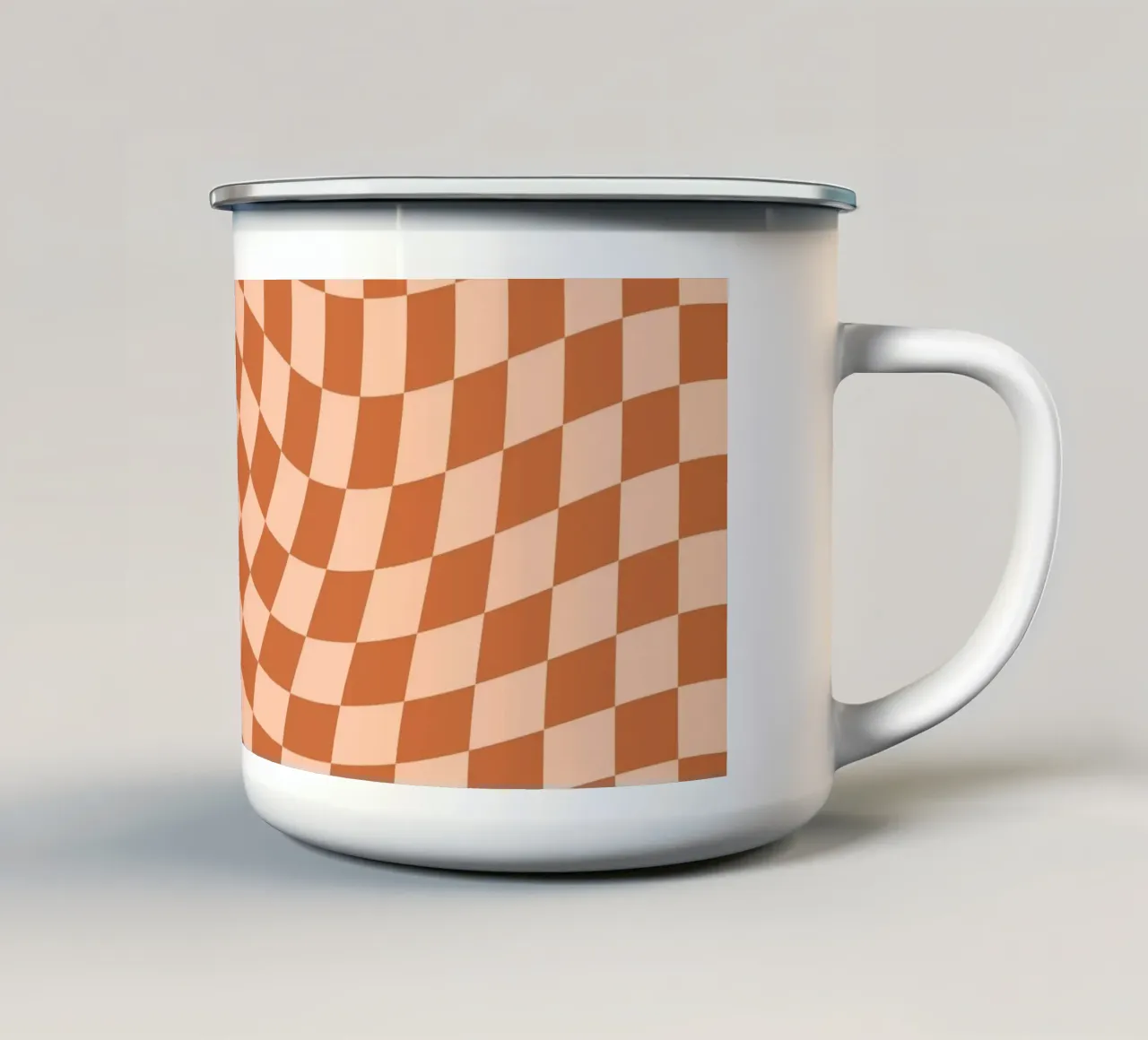 Checkerboard - Orange Twist tazza in smalto da Galaxy Eyes