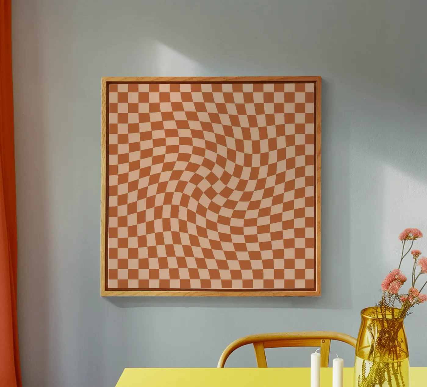 Checkerboard - Orange Twist plexiglass da Galaxy Eyes