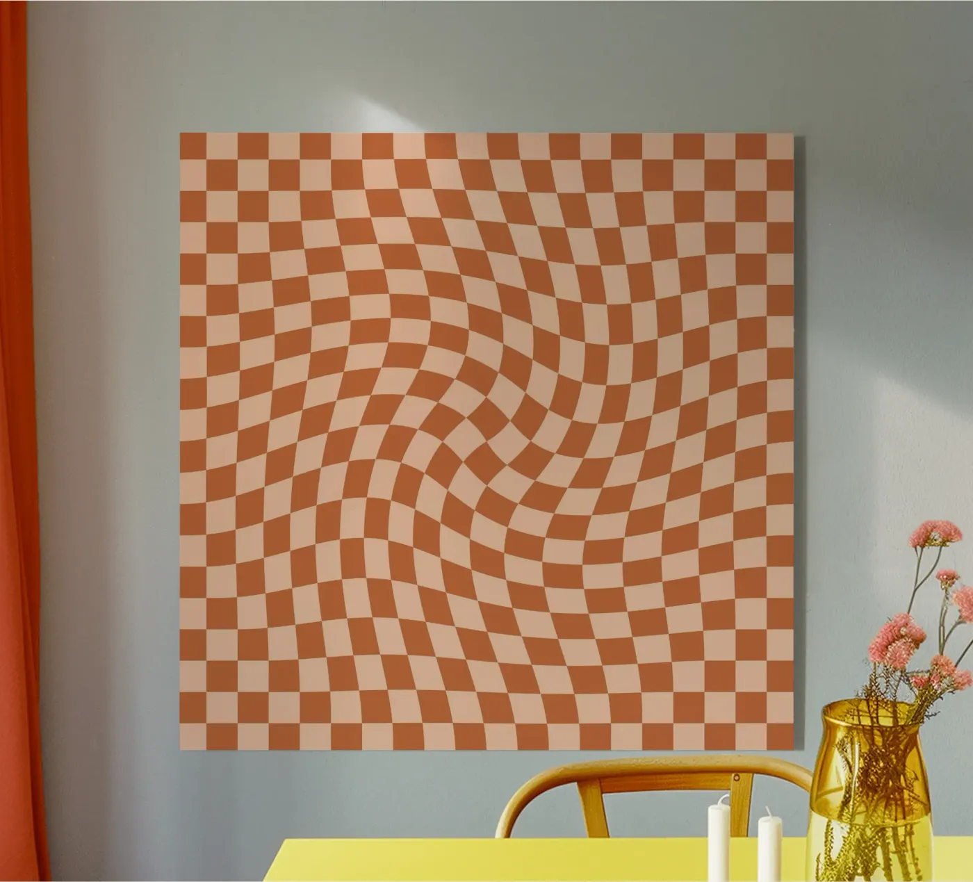 Checkerboard - Orange Twist plexiglass da Galaxy Eyes