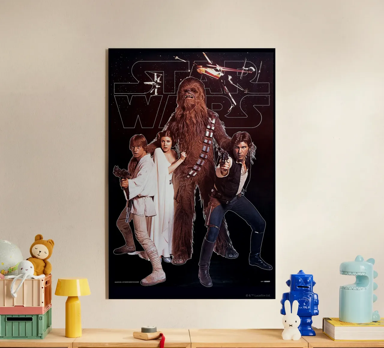 RETRO - LUKE SKYWALKER AND TEAM plexiglass da Star Wars