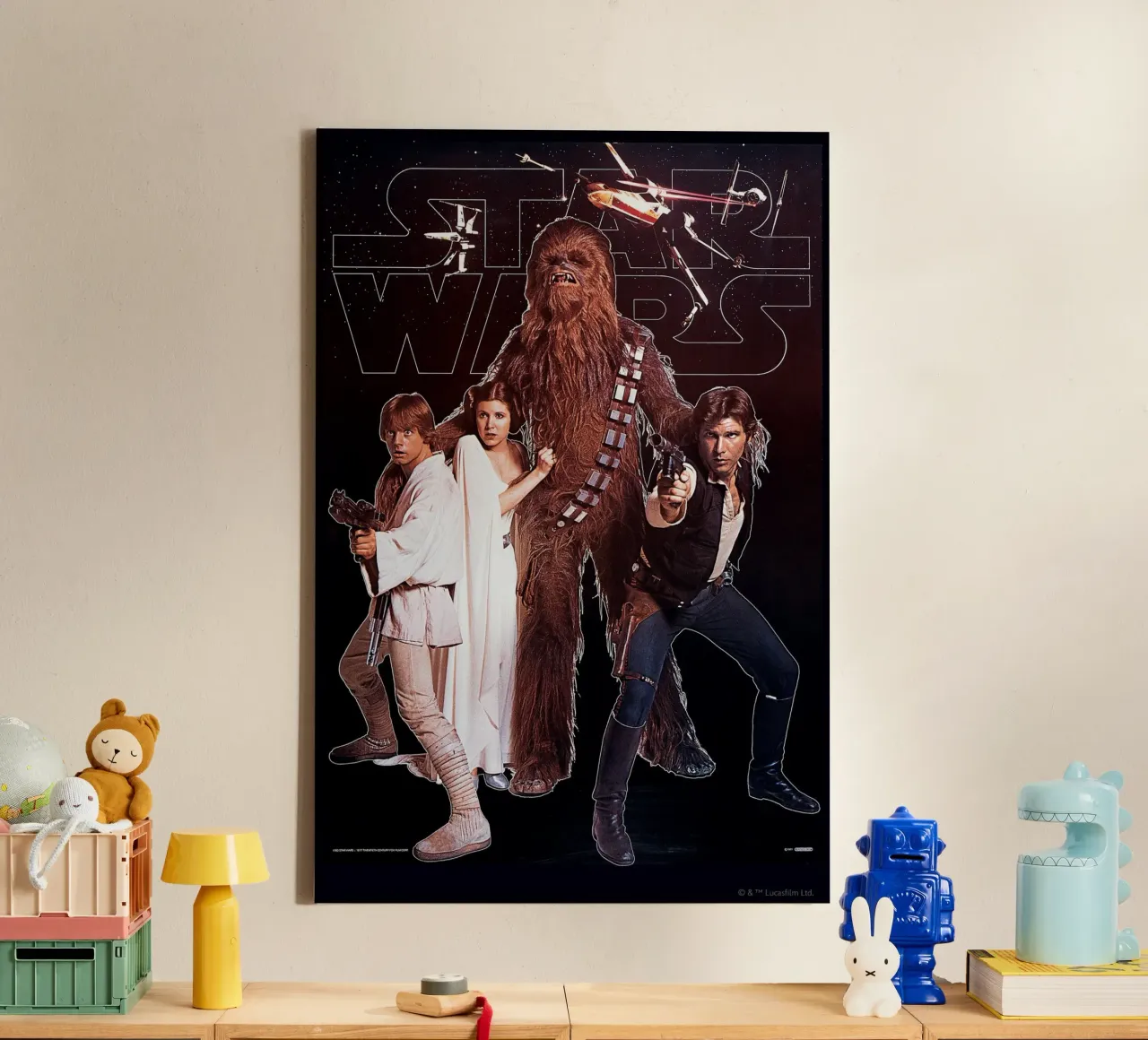 RETRO - LUKE SKYWALKER AND TEAM canvas by Star Wars