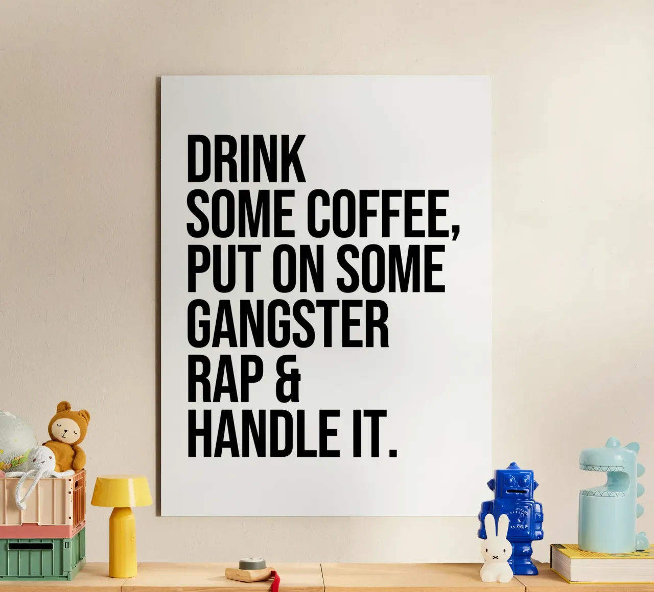 Bevete un caffè e mettete una citazione alluminio dibond da Paigaam Studio