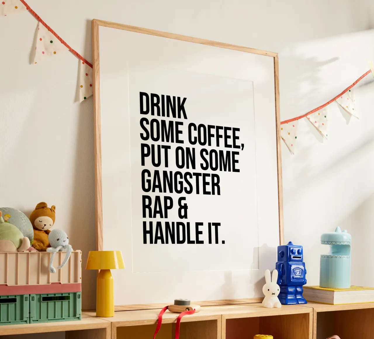 Drink wat koffie en doe een quote op hahnemühle van Paigaam Studio