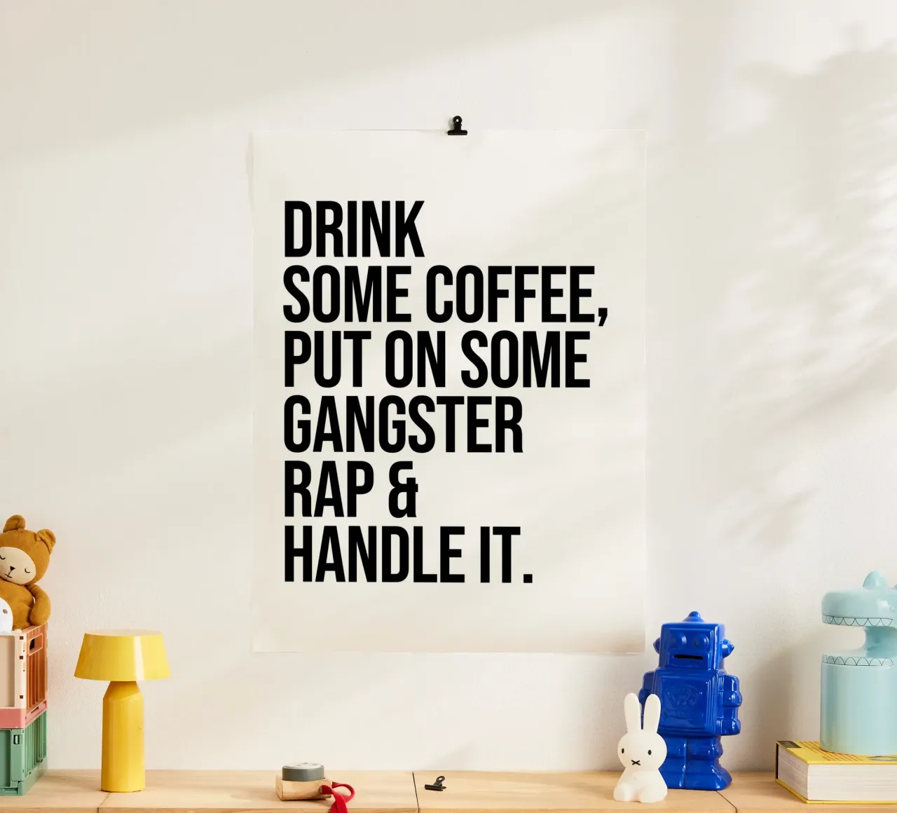 Drink wat koffie en doe een quote op hahnemühle van Paigaam Studio