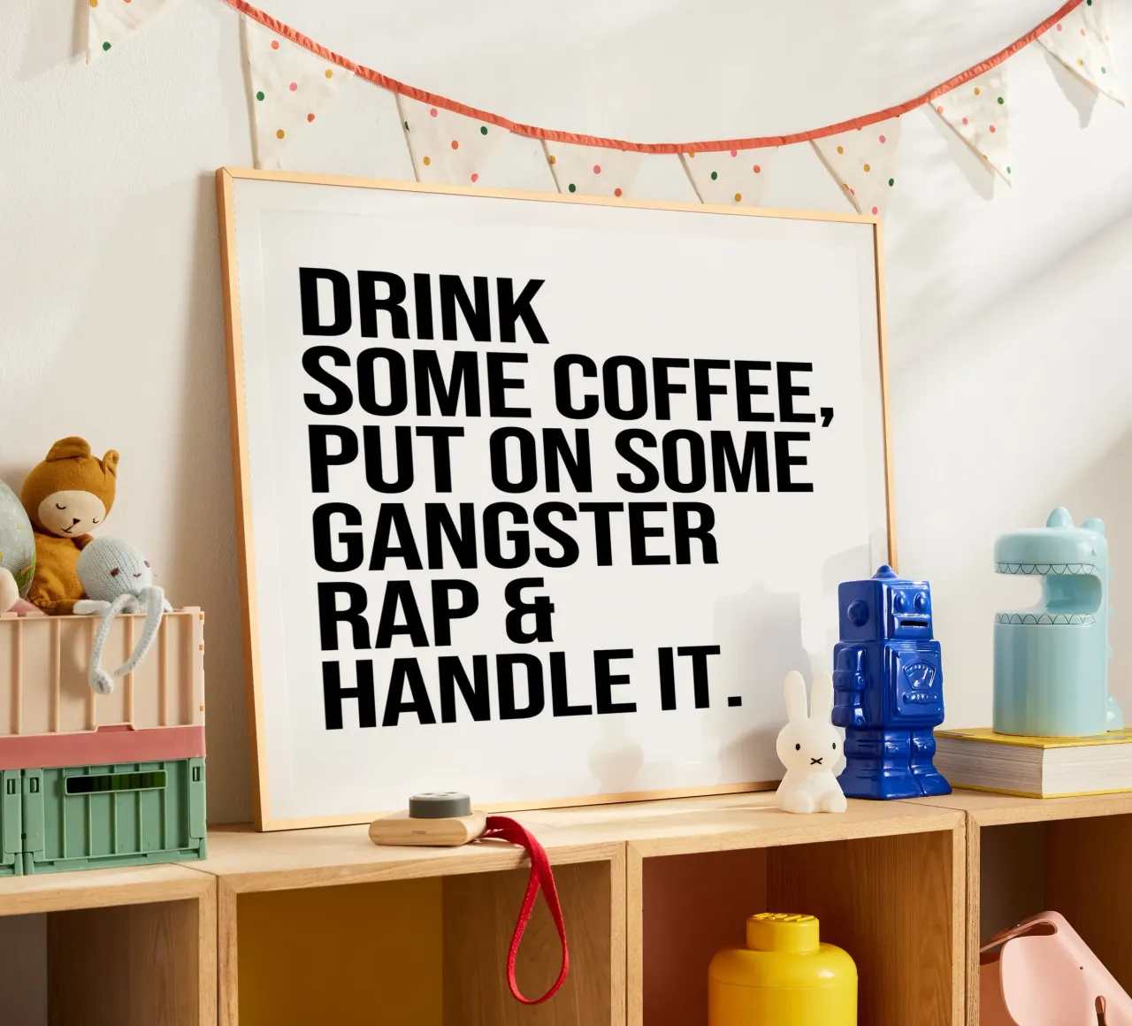 Drink wat koffie en doe een quote op hahnemühle van Paigaam Studio