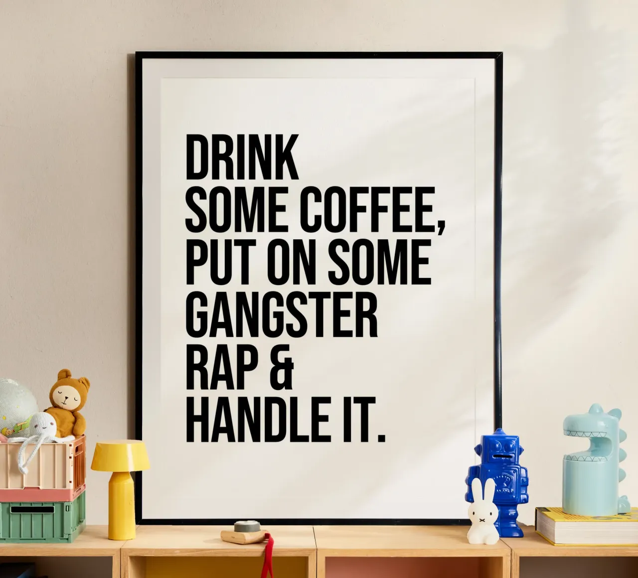 Drink wat koffie en doe een quote op hahnemühle van Paigaam Studio