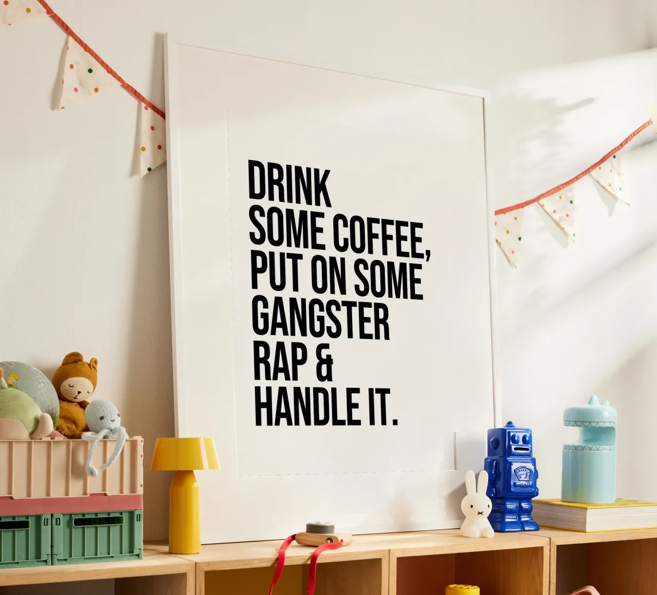 Drink wat koffie en doe een quote op hahnemühle van Paigaam Studio