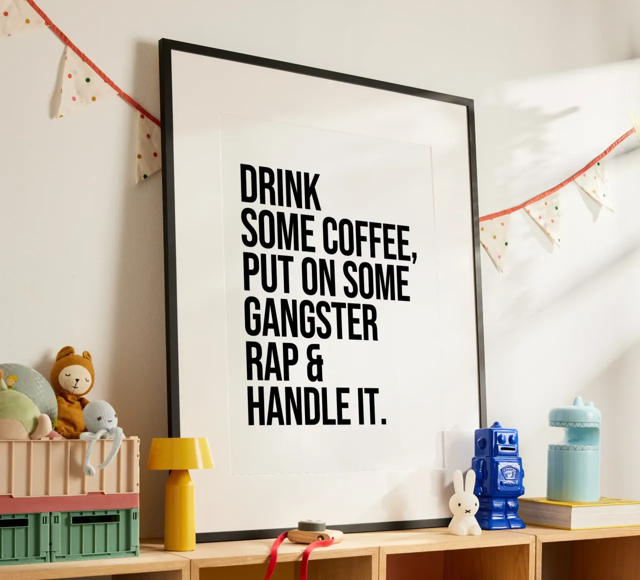 Drink wat koffie en doe een quote op hahnemühle van Paigaam Studio
