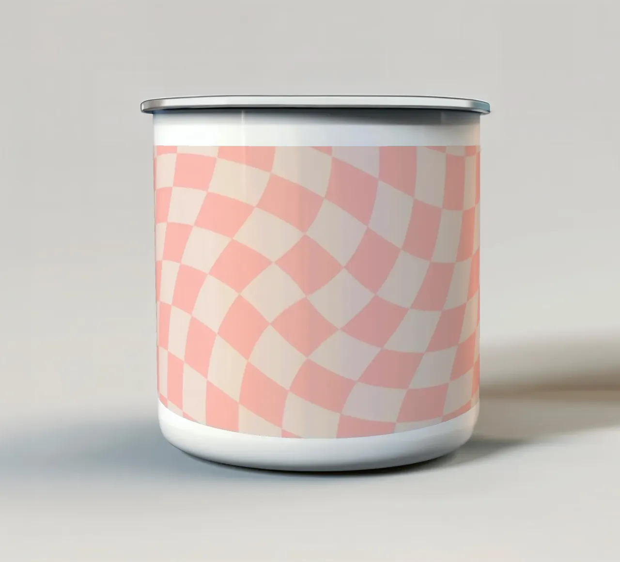 Checkerboard - Pink Twist tazza in smalto da Galaxy Eyes