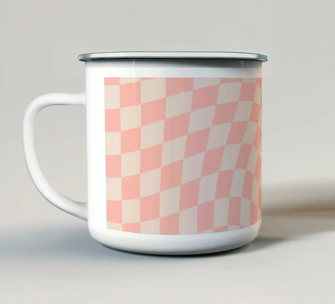 Checkerboard - Pink Twist tazza in smalto da Galaxy Eyes