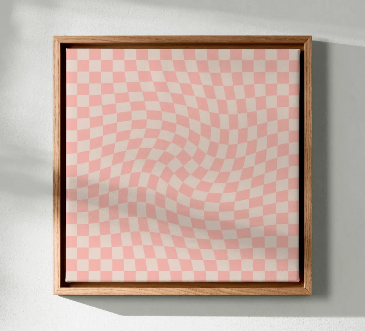 Checkerboard - Pink Twist tela con Cornice a cassetta da Galaxy Eyes