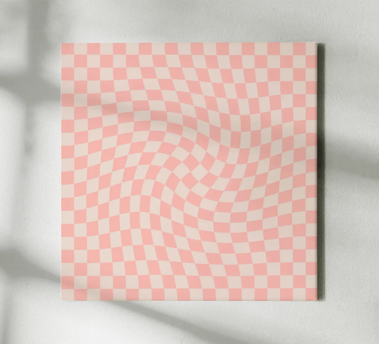 Checkerboard - Pink Twist tela con Cornice a cassetta da Galaxy Eyes