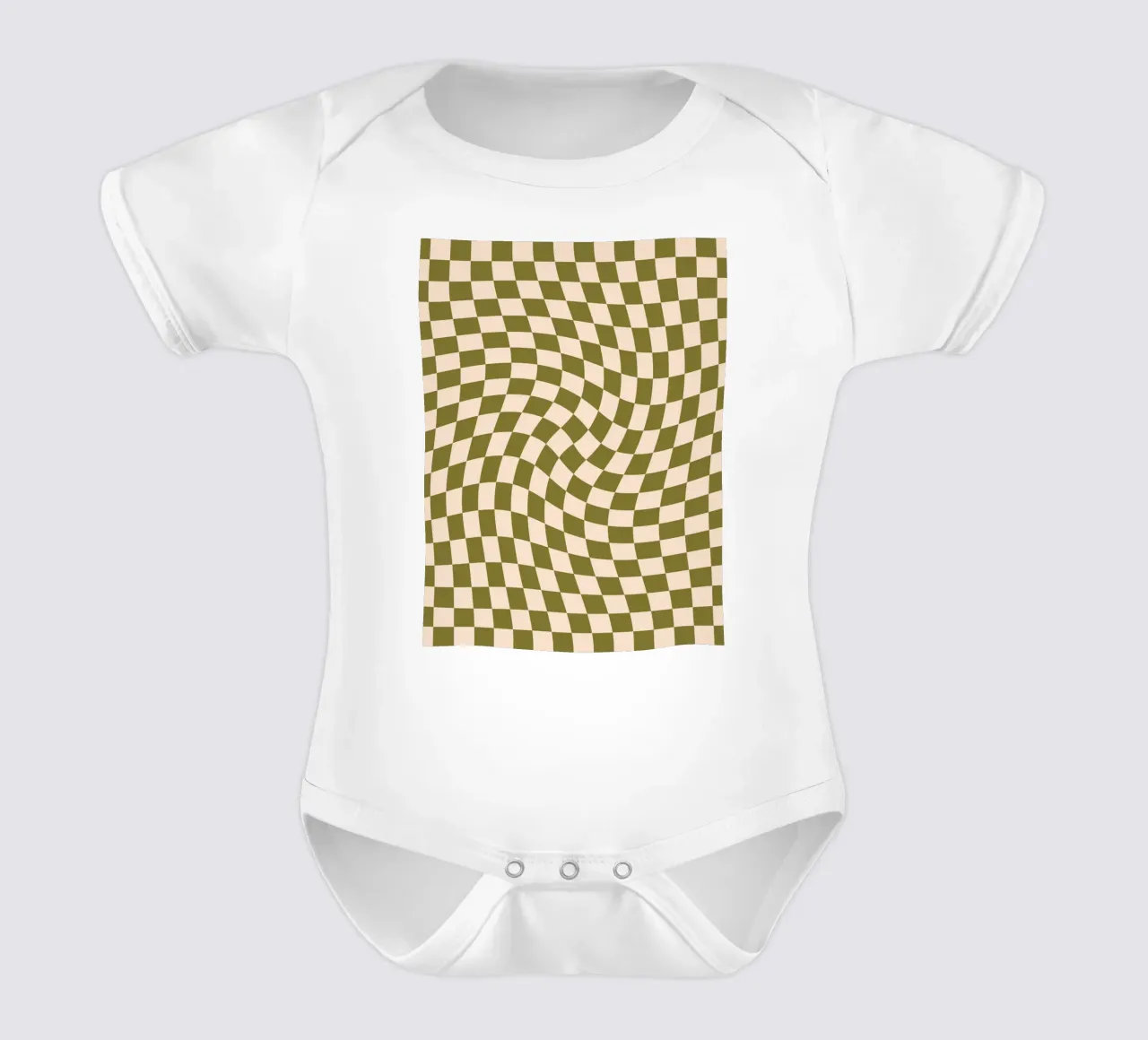 Checkerboard - Green Twist body neonato maniche corte da Galaxy Eyes
