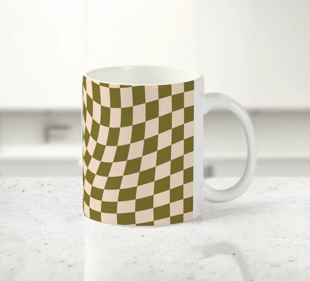 Checkerboard - Green Twist tazza in ceramica da Galaxy Eyes