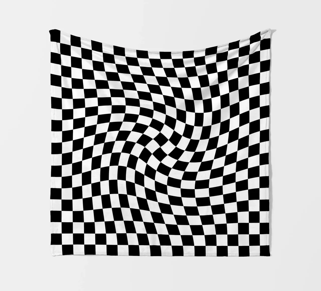 Checkerboard - Black and White Twist coperta in pile da Galaxy Eyes