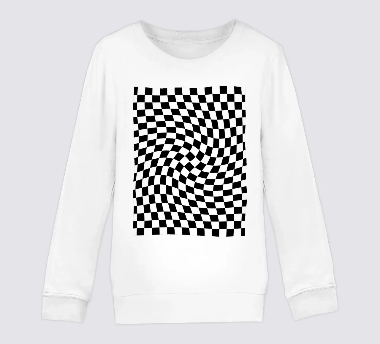 Checkerboard - Black and White Twist felpa bambino da Galaxy Eyes