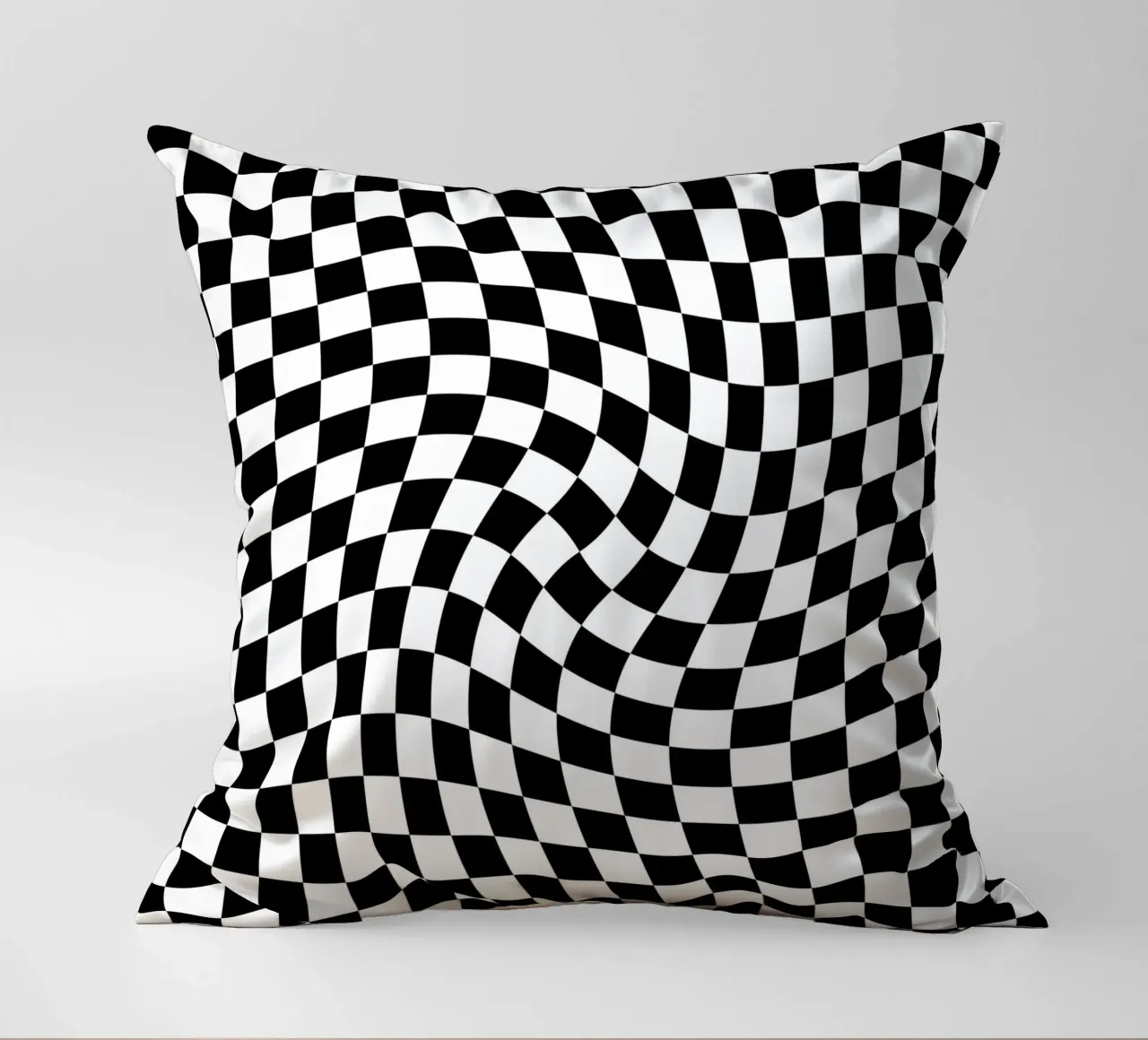Checkerboard - Black and White Twist cuscino da Galaxy Eyes