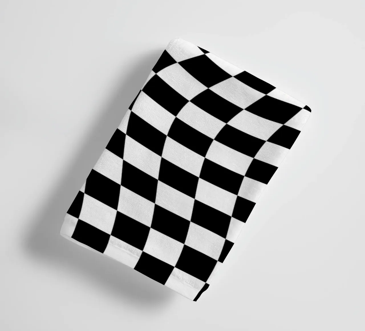 Checkerboard - Black and White Twist asciugamano da bagno da Galaxy Eyes