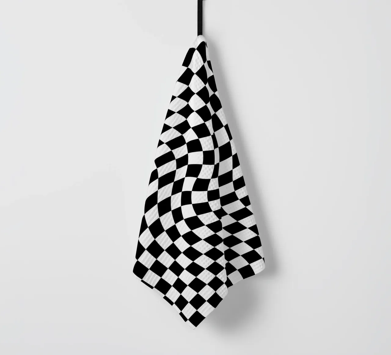 Checkerboard - Black and White Twist canovaccio da cucina da Galaxy Eyes