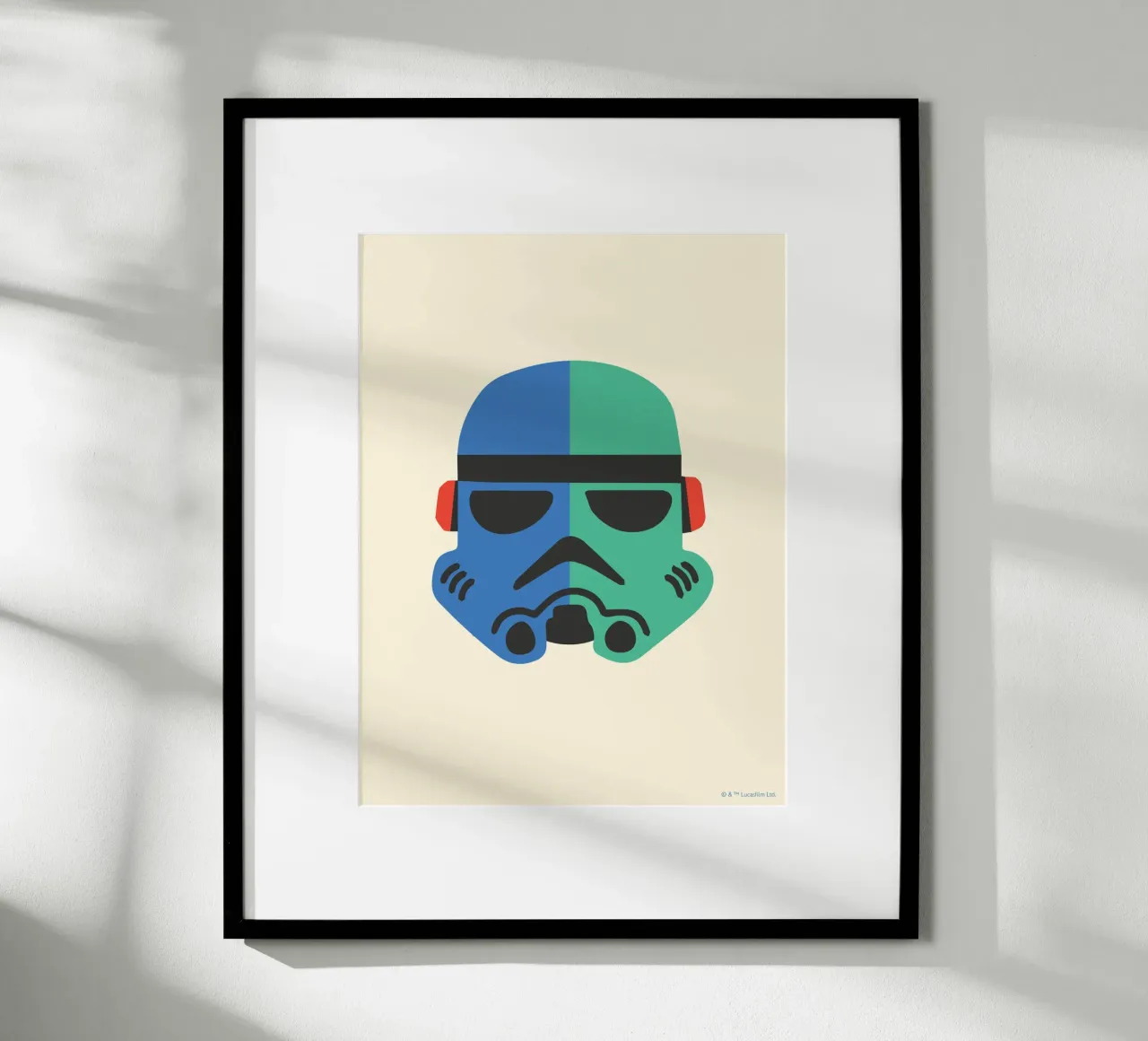STORMTROOPER HELMET BLUE GREEN Poster von Star Wars