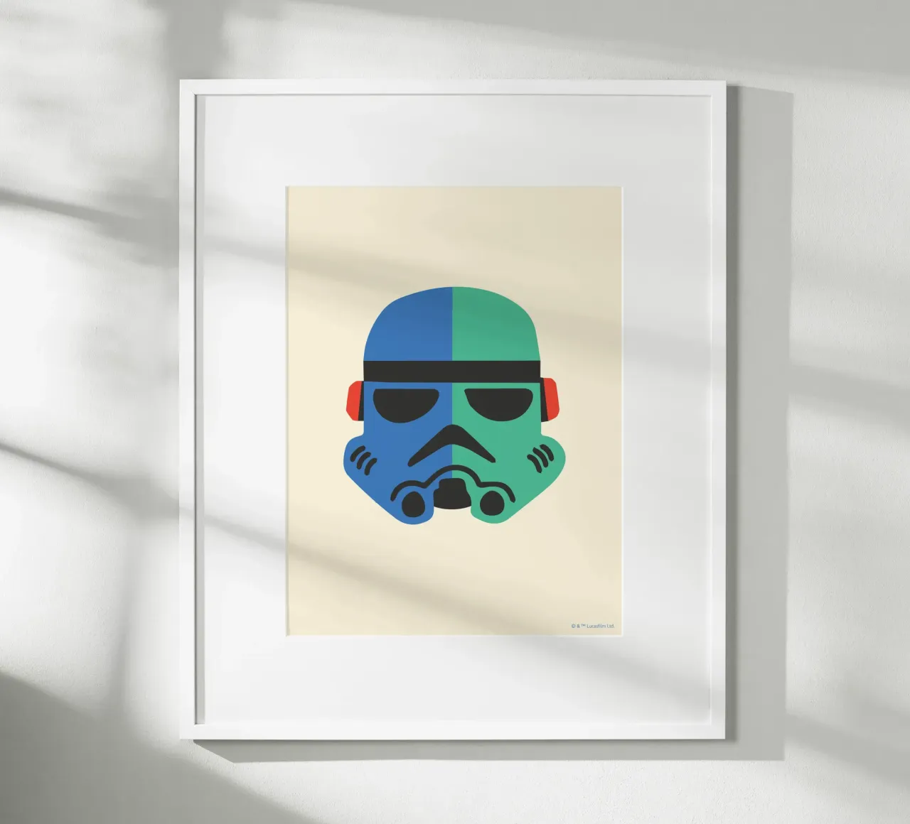 STORMTROOPER HELMET BLUE GREEN Poster von Star Wars