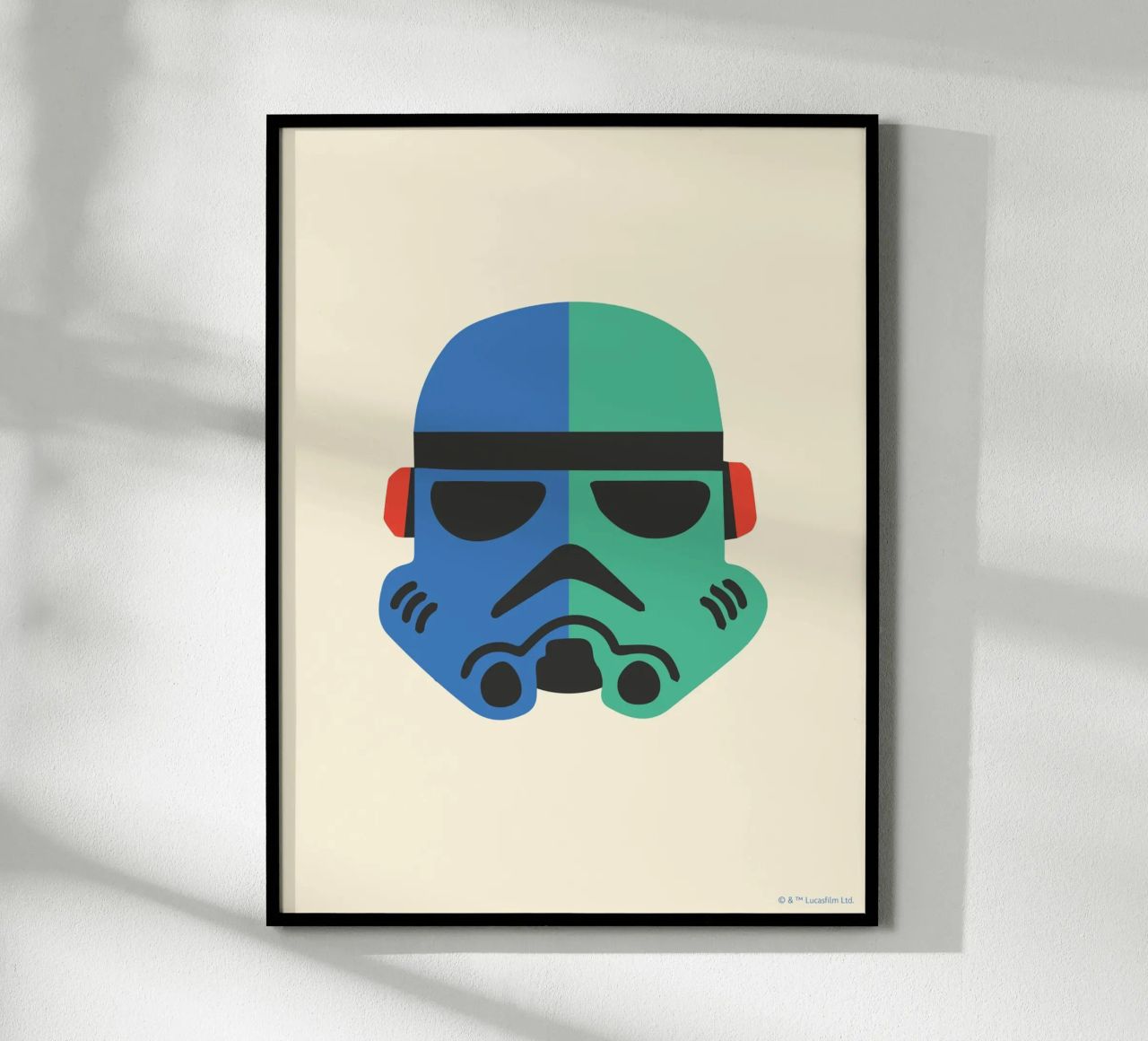 STORMTROOPER HELMET BLUE GREEN poster de Star Wars
