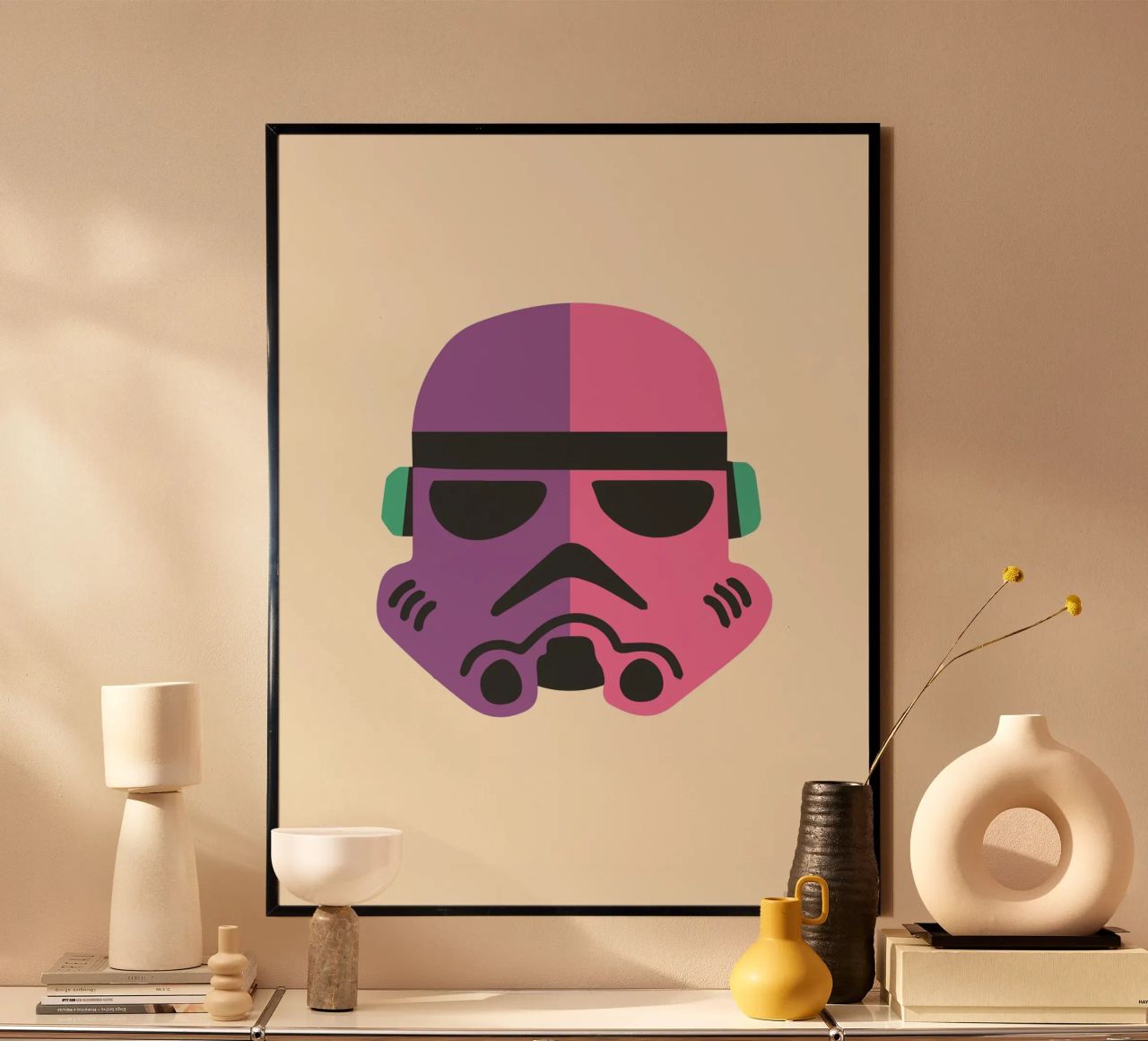 STORMTROOPER HELMET PURPLE PINK poster de Star Wars