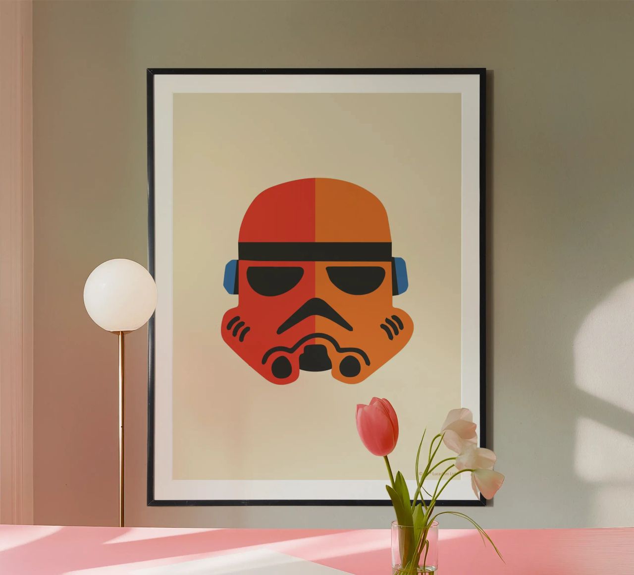 STORMTROOPER HELMET RED ORANGE poster by Star Wars