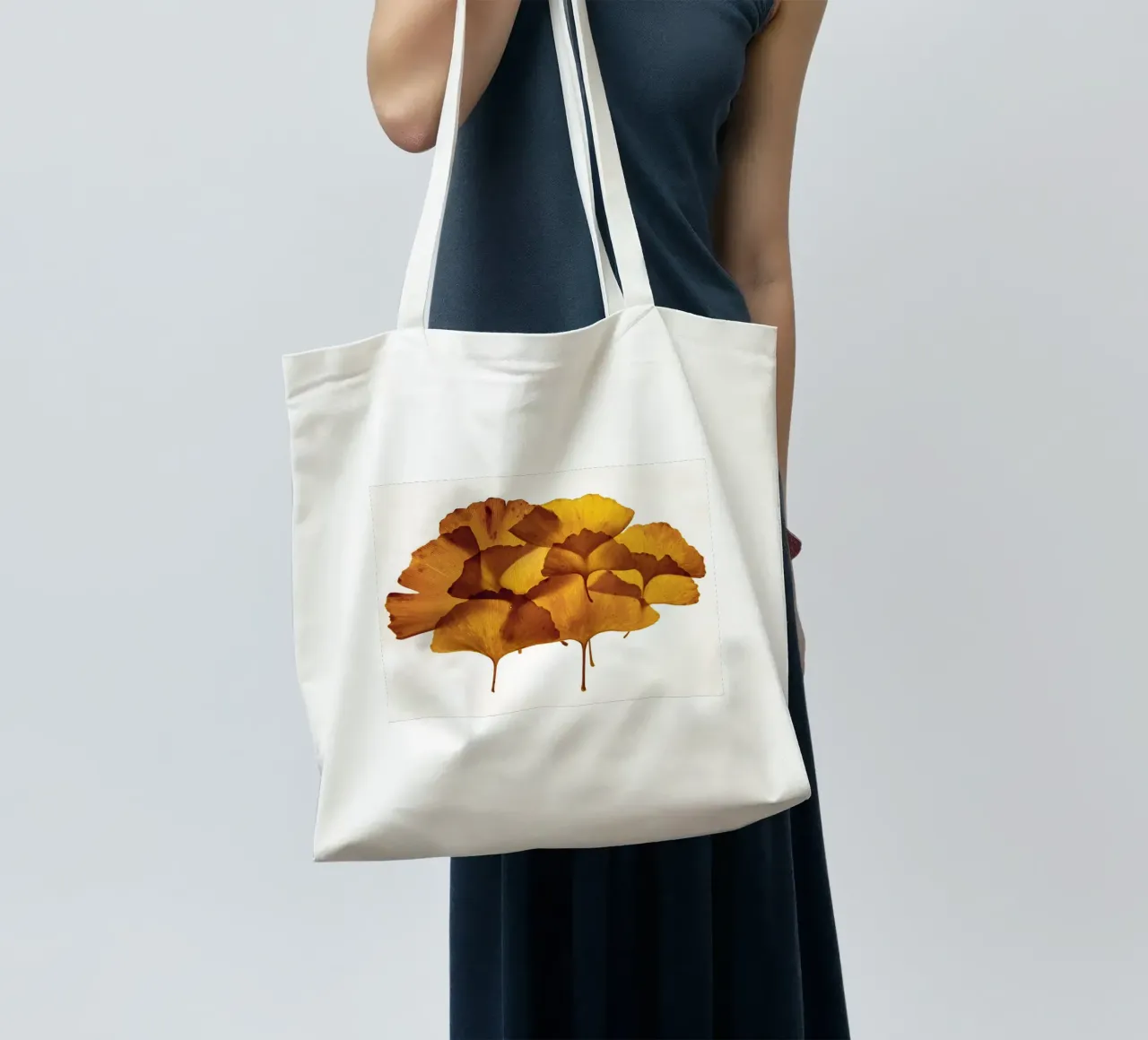 Ginkgo Biloba leaves composition tote bag by Teresa André