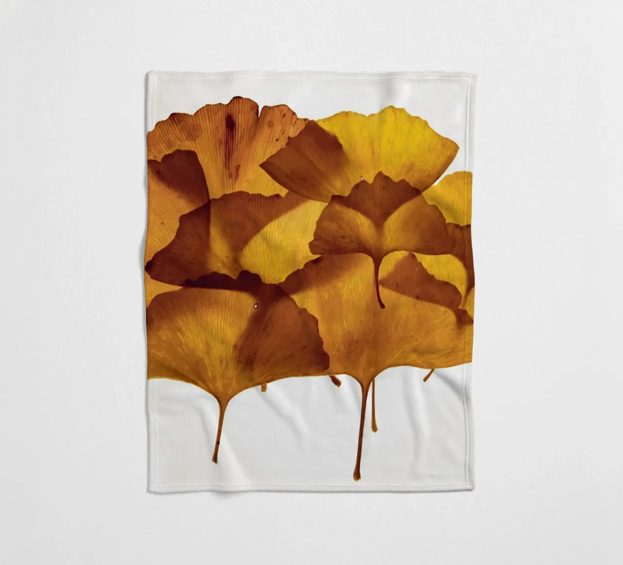 Composizione delle foglie di Ginkgo Biloba coperta in pile da Teresa André