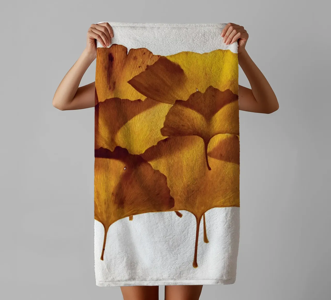 Composizione delle foglie di Ginkgo Biloba asciugamano da bagno da Teresa André
