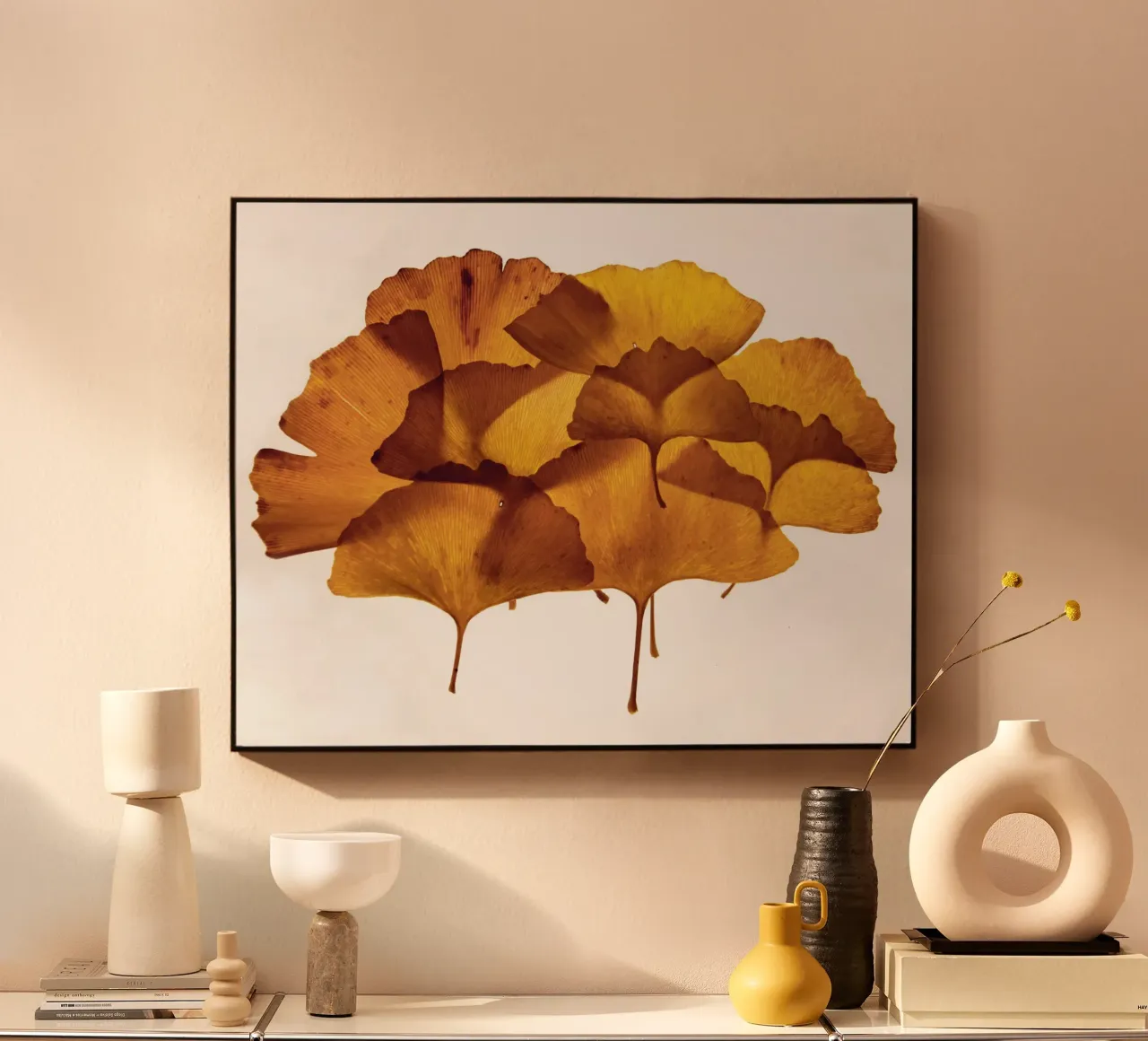 Composizione delle foglie di Ginkgo Biloba alluminio dibond da Teresa André