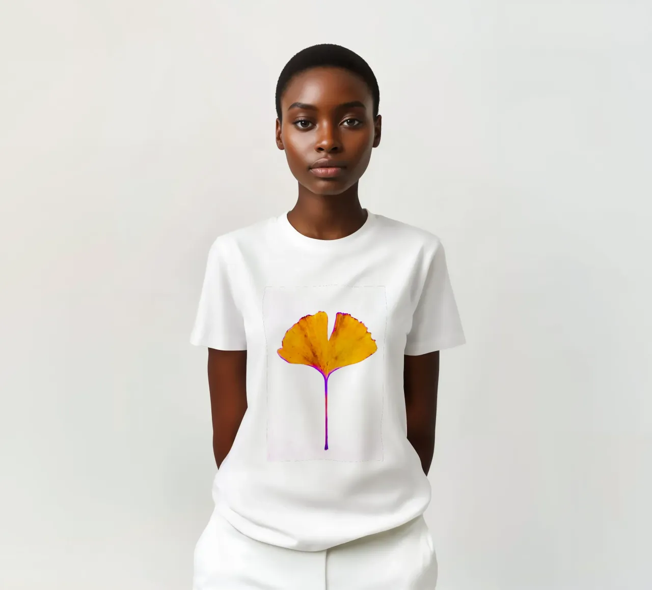 Ginkgo Biloba leaf t-shirt by Teresa André
