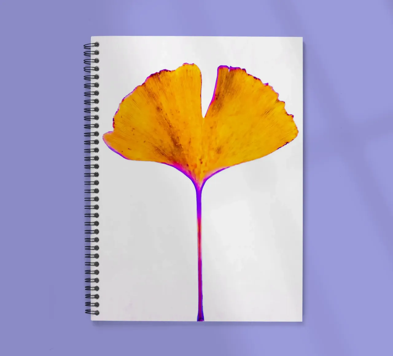 Ginkgo Biloba leaf spiral notebook by Teresa André
