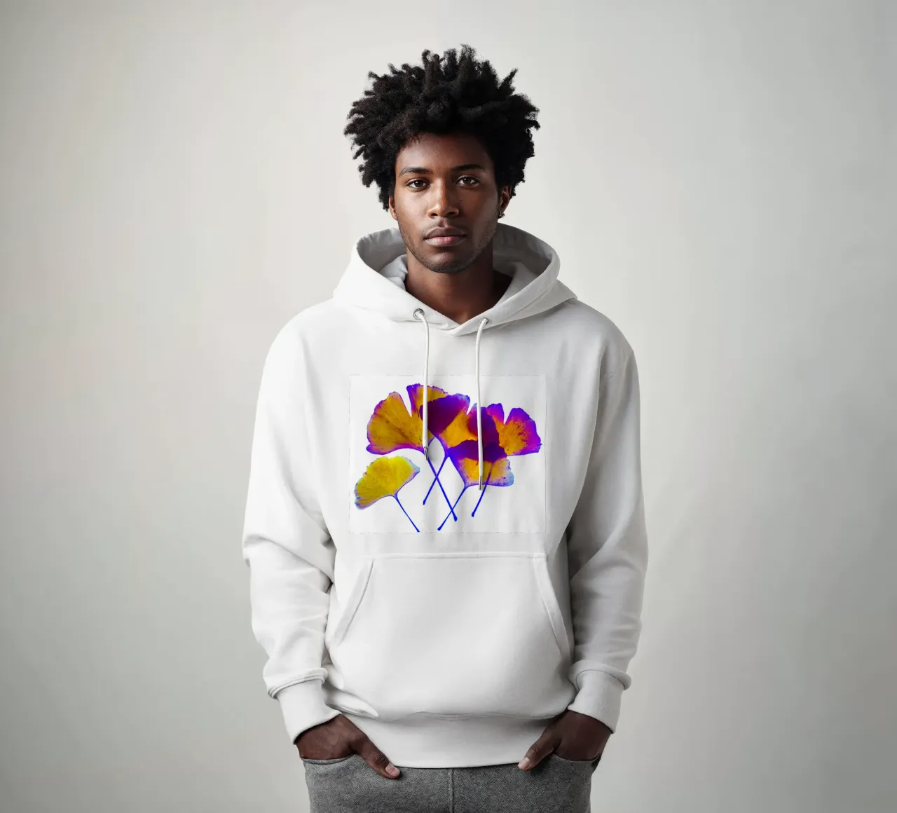 Ginkgo Biloba felpa con cappuccio da Teresa André