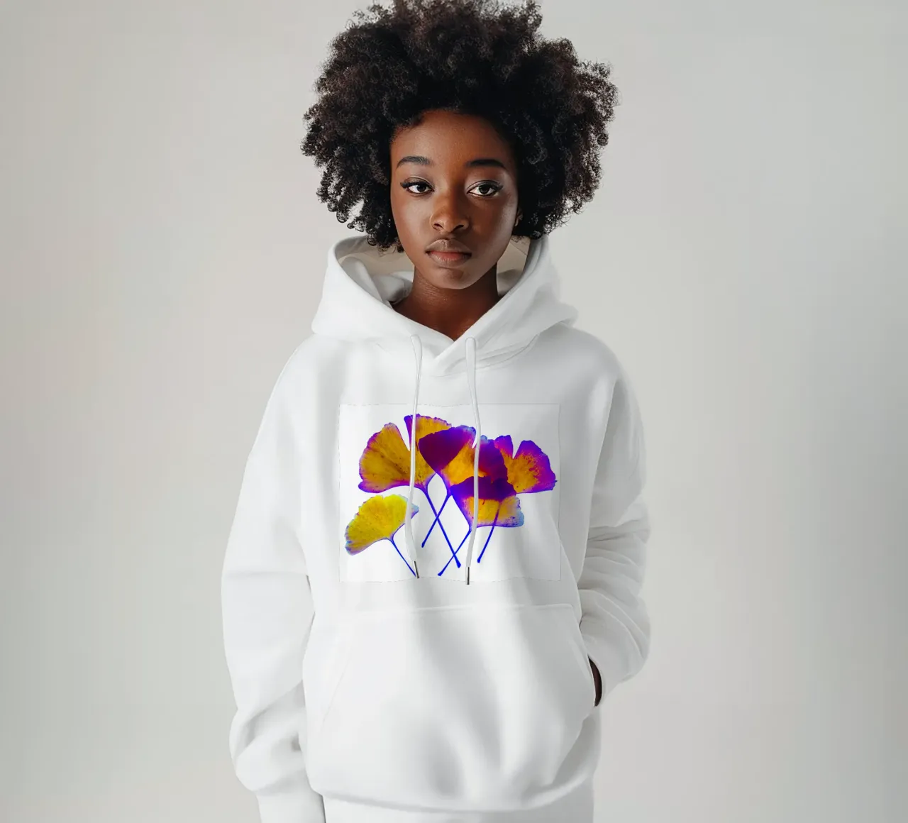 Ginkgo Biloba felpa con cappuccio da Teresa André