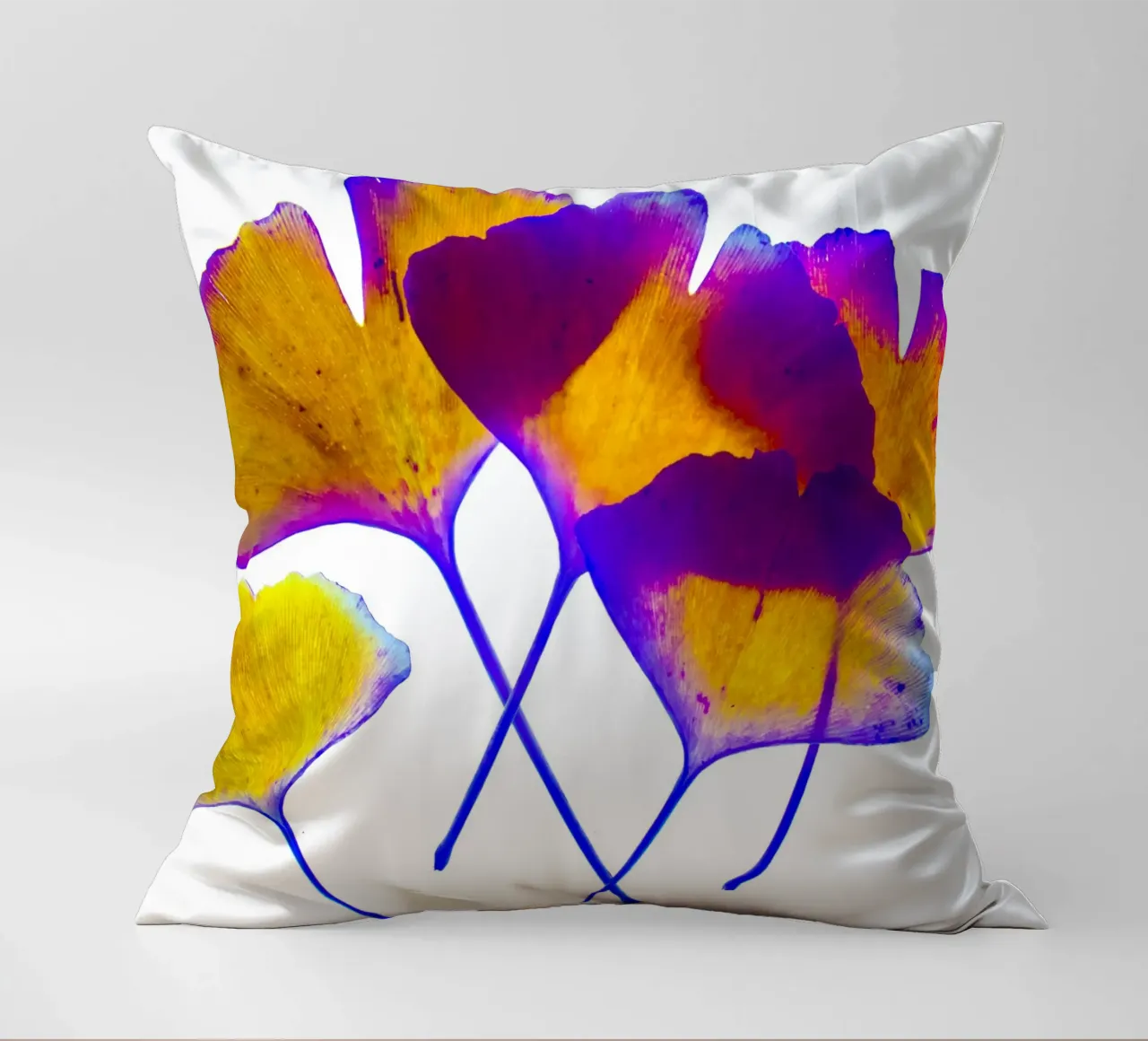 Ginkgo Biloba decorative cushion by Teresa André