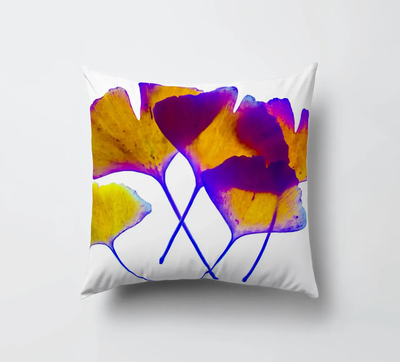 Ginkgo Biloba decorative cushion by Teresa André