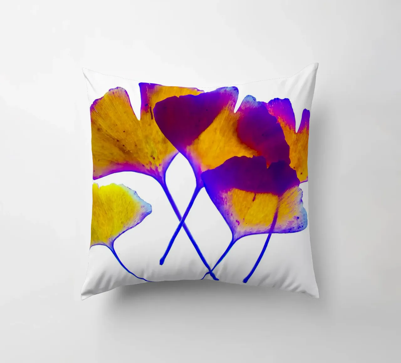 Ginkgo Biloba decorative cushion by Teresa André